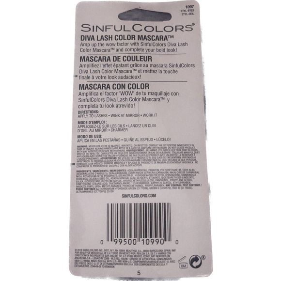 Sinful Colors Diva Lash Color Mascara | STYL EYES 1097 | NEW | Lot Of 5 - Picture 3 of 4